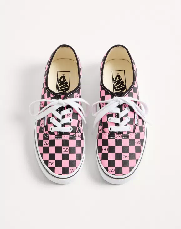 Valentino Garavani And Vans Low-Top Trainer In Fabric With VLogo Checkerboard Print - Image 5